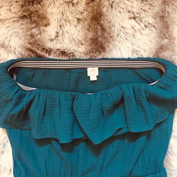 Cute peacock teal jumpsuit shorts - Picture 4 of 4